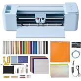 VEVOR Vinyl Cutting Machine, 12 in, Button-Controlled Vinyl Cutter with Materials and Tool Kit, 20000+ Built-in Design Resources, Compatible with Mac, Windows, Android and iOS, for Customized Cards