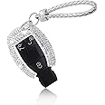 PGONE Car Key Fob Key Cover Key Chain Lady key ring with Bling Diamond crystals For Mercedes-Benz C E Class 2/3-button