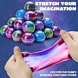 JOYIN 24 Pack Galaxy Slime Balls Easter Party Favors - Non-Sticky Stress Relief view 4