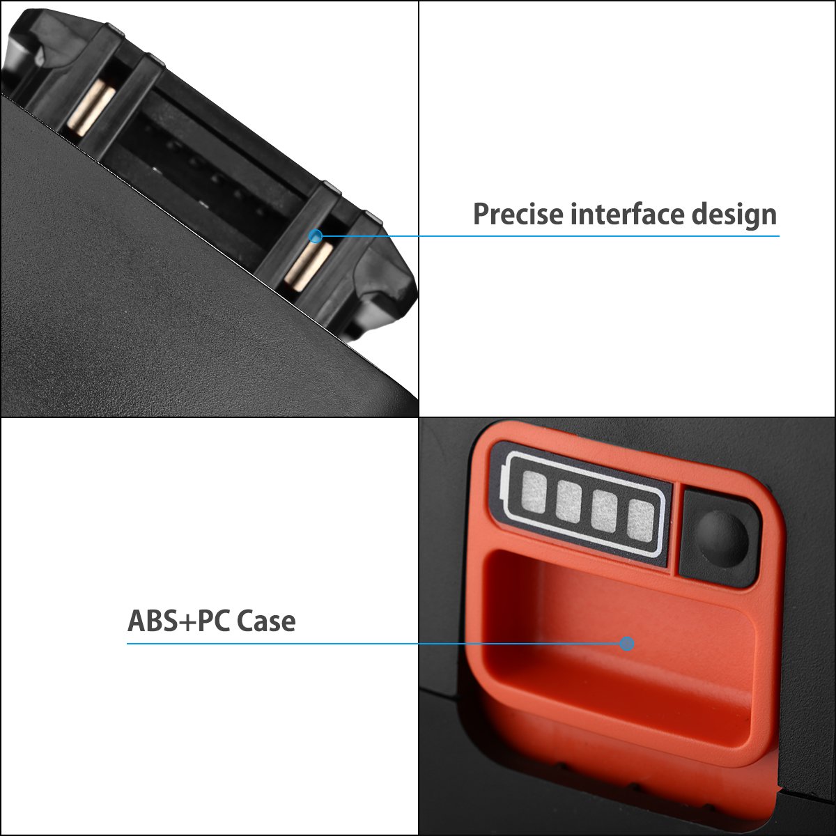 Powerextra 40 Volt MAX 2.0Ah Replacement Battery for Black and Decker LBX2040 LBX36 LBXR36 LBXR2036 40V Lithium Ion Battery