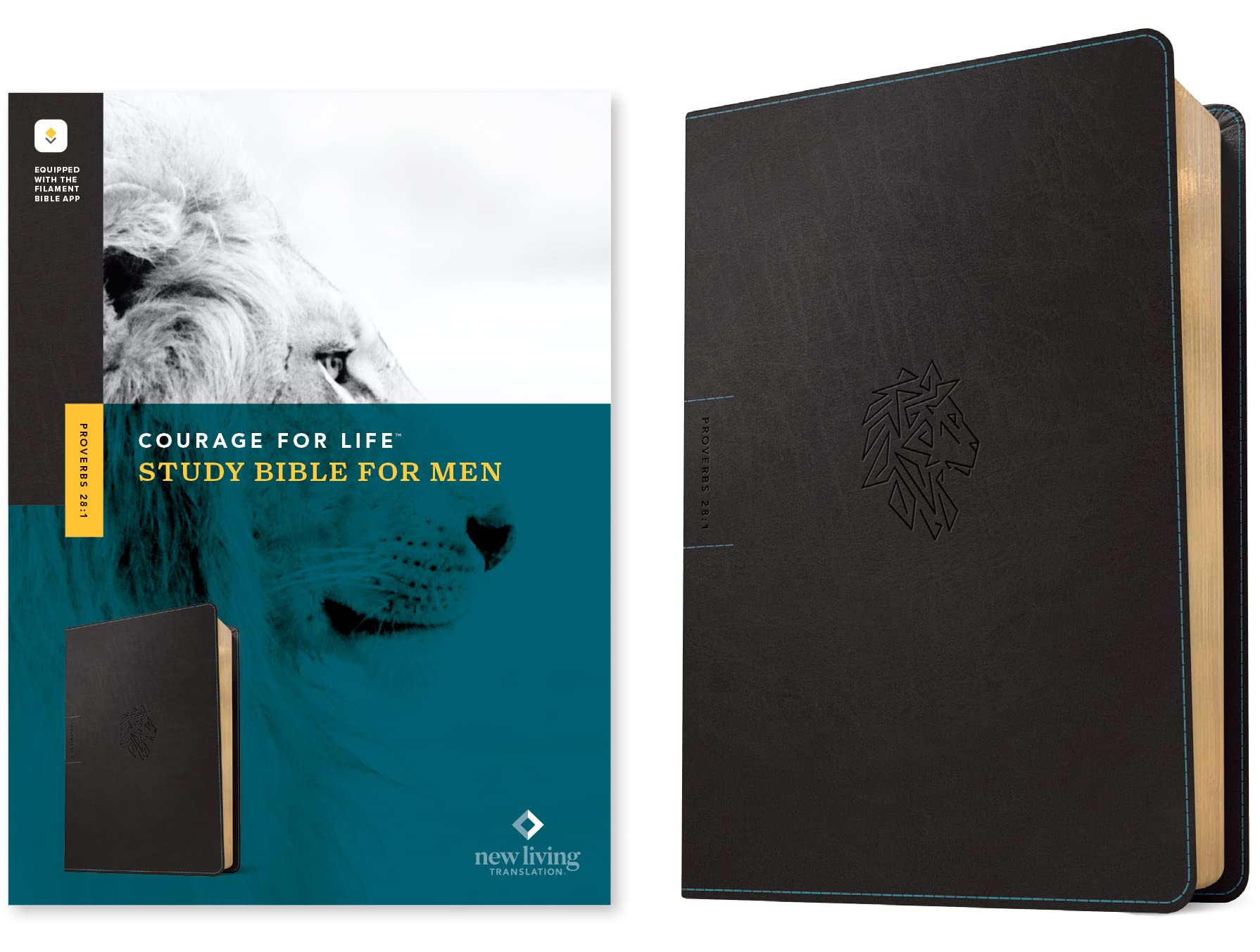 NLT Courage For Life Study Bible for Men, Filament Enabled (LeatherLike, Onyx Lion) NLT Courage For Life Study Bible for Men, Filament Enabled (LeatherLike, Onyx Lion) NLT Courage For Life Study Bible for Men, Filament Enabled (LeatherLike, Onyx Lion) Imitation Leather