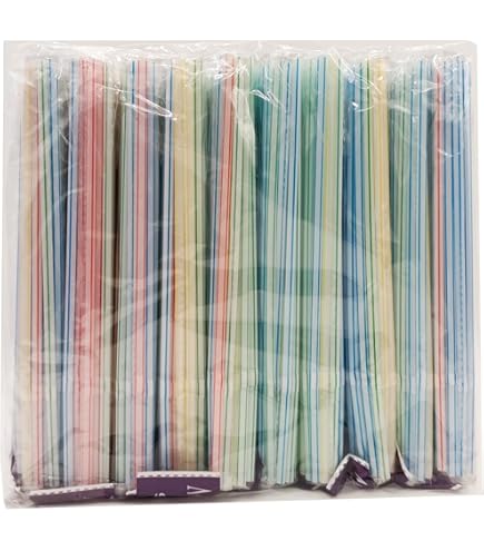 Jacent Lot De 24 Pailles Réutilisables En Plastique Pour Enfants Avec Brosse De Nettoyage, 15,2 Cm