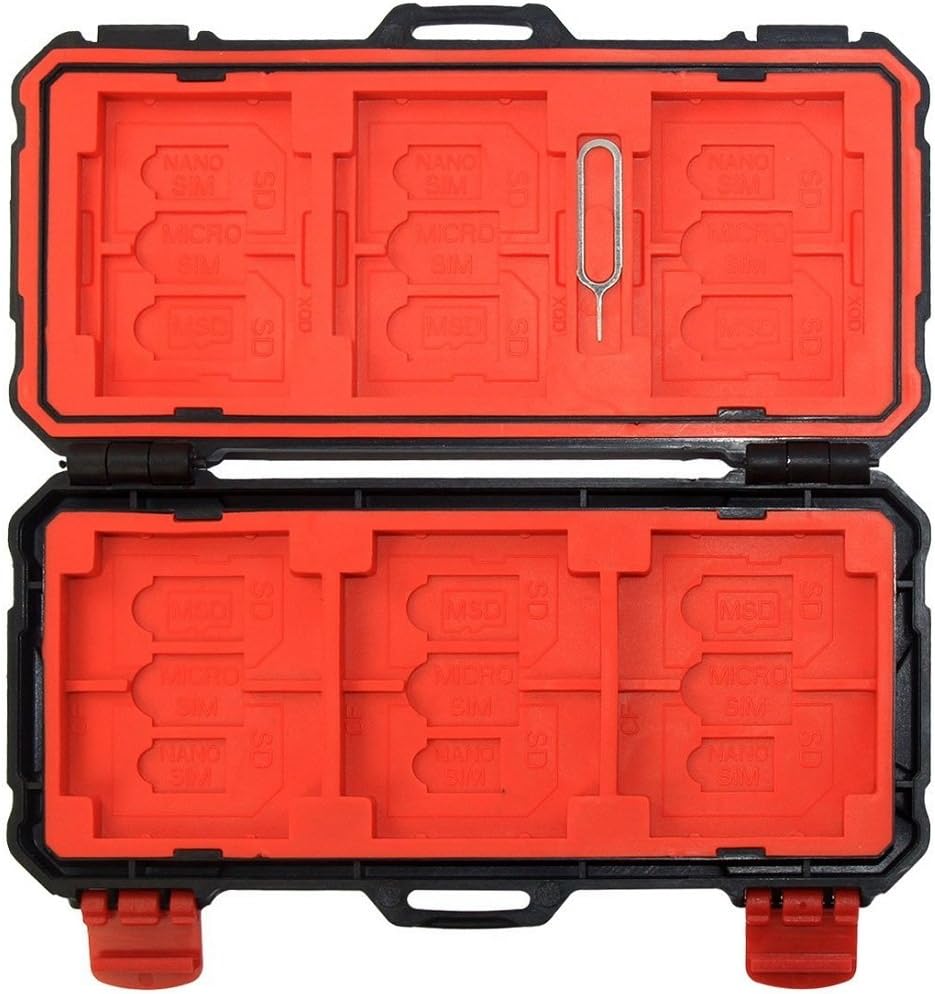 LXH/LYNCA Heavy Duty Professional Rubber Sealed Water Proof Memory Card Case Holder For 12SD+3CF+3XQD+6TF+6MIS+6NANO