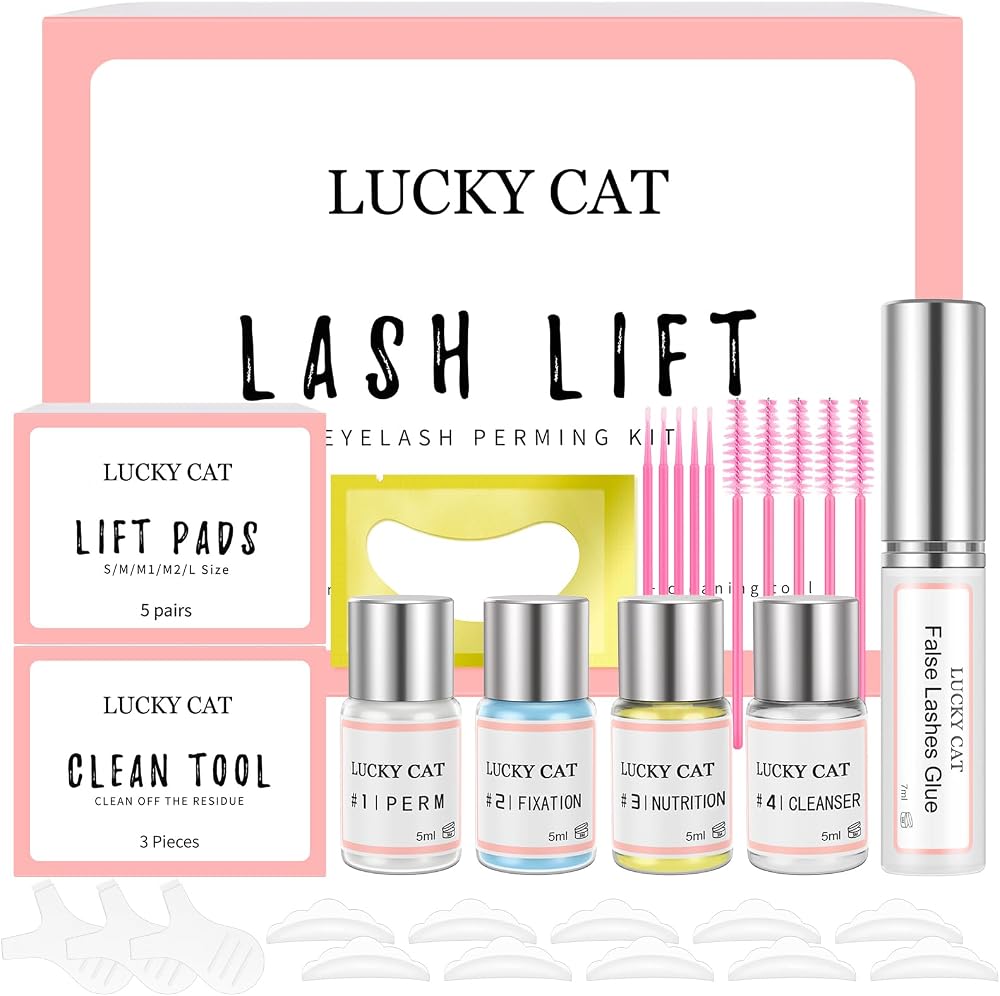 LUCKY CAT 2026 Updated Lash Lift Kit Eyelash Perm Lash Curling Professional
