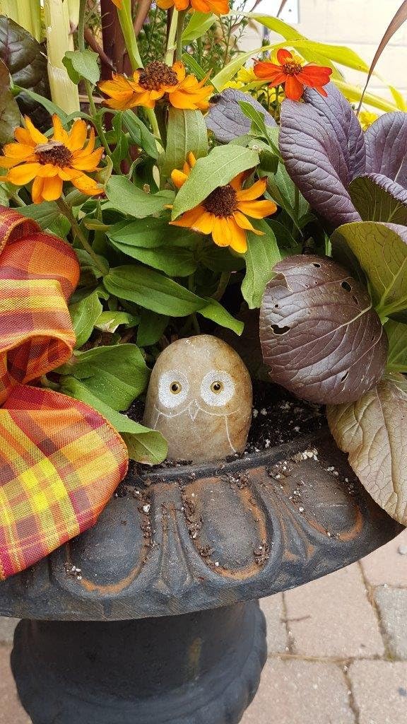 Stone Age Creations OW-C2 Colored Boulder Owl, 2" : Garden & Outdoor