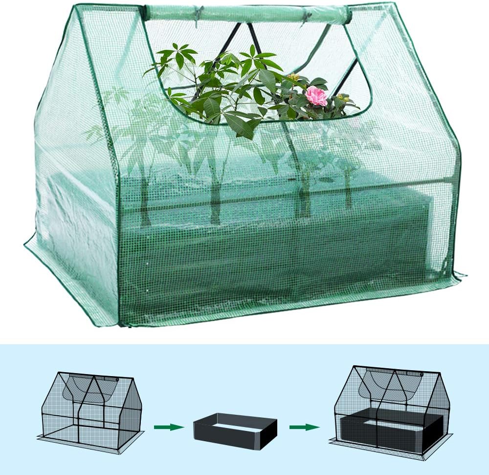 Taleco Gear Raised Garden Bed,Planter Box with Greenhouse