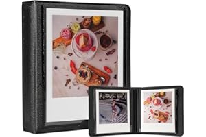 iFreak Polaroid Photo Album Book Fits For Fujifilm Instax Wide Square Picture Album, Holds Square Instant Square SQ1 SQ6 SQ10 SQ20 Camera Film Polaroid 600 i Type 3.5x4.25 inch Film (Black)