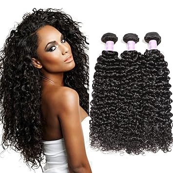 Amazon Com Dsoar 8a Peruvian Curly Hair Weave 3 Bundles Virgin