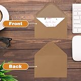 C6 Kraft Envelopes 114x162mm Pack of 50 Self Seal Brown Invitations Weddings view 2