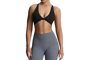 Aoxjox Women's Workout Sports Bras Fitness Sienna Low Impact Bra Yoga Crop Tank