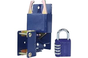 LAWNEAGLE S16100100 Blue Two Way Lockable Gate Latch Replaces S16100100 Farm Gate Latch for 1-5/8" to 2" Round Tube Gate for Farms and Pastures, with 4-Digit Combination Lock