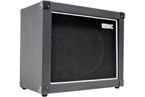 Seismic Audio - 12" GUITAR SPEAKER CABINET EMPTY - 7 Ply Birch - 1x12 Speakerless Cab - Black Tolex - Black Cloth Grill - Front or Rear Loading Options