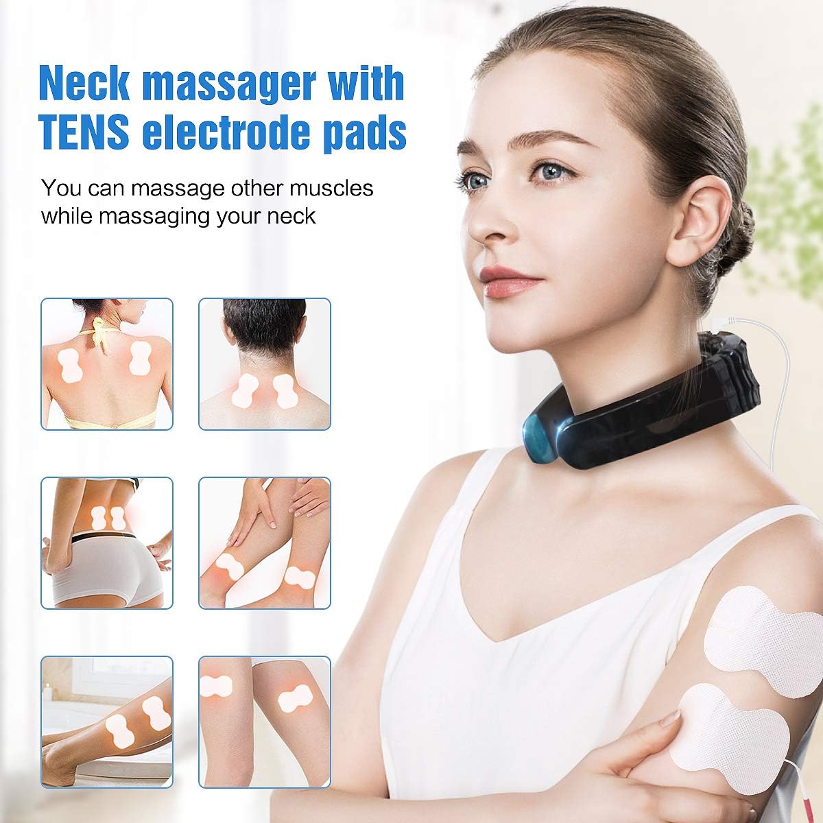 OSITO FDA Cleared|Neck Massager with Heat, Intelligent Portable Device 9 Modes 50 Levels Strength Neck Massage Equipment, Deep Tissue Massage Trigger Point for Office Home Sport: Health & Personal Care