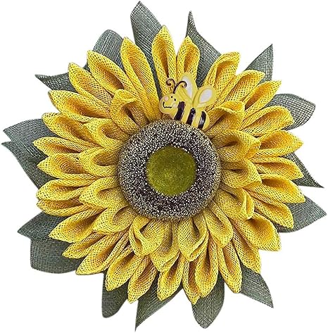 Amazon ホーム小屋 蜂ひまわりリース 花輪 ミツバチ 手作り 蜂祭り 人工花輪吊りペンダント 蜂ガーランド インテリア 部屋飾り正面玄関 壁 ドア 居間 寝室 窓 蜂の日 パーティー 家の装飾 花器 インテリアボウル オンライン通販