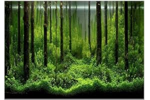 Hakeeta Forest Tank Aquarium Poster, PVC Adhesive Underwater Forest Fish Tank Background Poster Backdrop Decoration Paper.(6130cm)