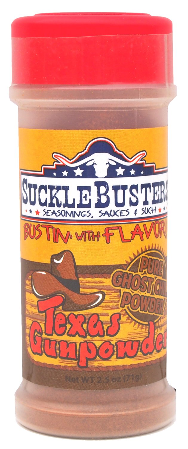 SuckleBusters SBTG050 Famous Texas Gun Powder Pure Ghost Chili Pepper Seasoning - Extreme Heat