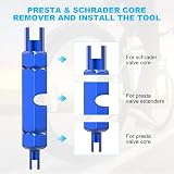 Flintronic Presta Valve Cores 11Pcs Valve Removal Tool Kit Copper Extender view 3