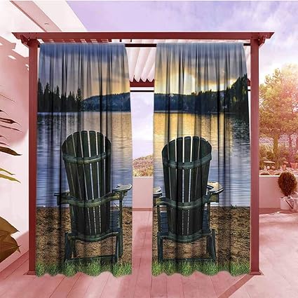 Amazon Com Outdoor Patio Curtains Seaside Decor Two Wooden