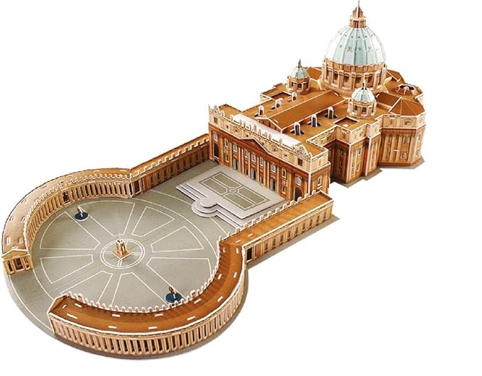 Puzzle Vatikan - 3D „St. Petersdom“ Die größte Kirche der Welt und bedeutende Stätte der Kunst kommt aus 144 zusammengesetzte