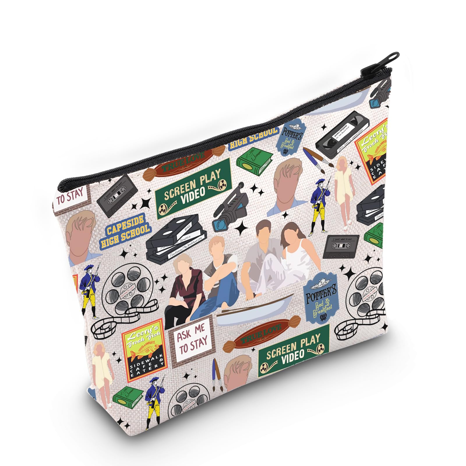 LEVLO Dawson Leery Cosmetic Bag Joey Potter & Pacey Witter & Jen Lindley Fans Gift Capeside TV Show Zipper Pouch Bag Dawson Leery Merchandise, Screen Bag