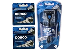 Dorco Pace 3 - Three Razor Blade Shaving System- Value Pack (10 Cartridges + 1 Handle)