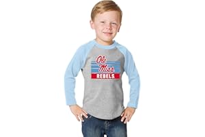 Little King NCAA Toddler Long Sleeve Raglan T Shirt-Team Logo-Team Colors (2T 3T 4T)