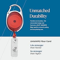Will Well ID Badge Holders with Clip and Keyring
