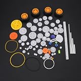 Akozon 78pcs Plastic Gears Pulley Belt Worm Rack Kit DIY Set Shaft Accessories view 4