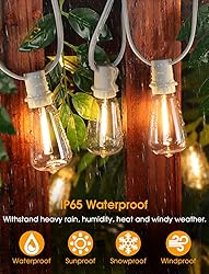 Larkvue 49FT Outdoor String Lights, Patio Lights