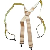 Holdup Under-Ups Suspenders for Men in Traditional X-Back Style with Patented Metal "No-Slip" clips
