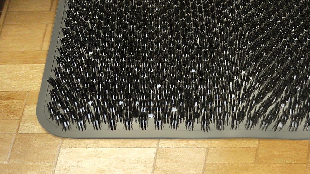 Textured Grass Shower Tub Mat 14 x 25 (Black) Home & Kitchen