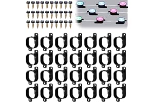 Beeveer 70 Sets Light Clips for Govee H706 H806 Mounting Clips with 140 Screws Compatible with Govee Pro Permanent Outdoor Lights Extension, Install Firmly (Black)