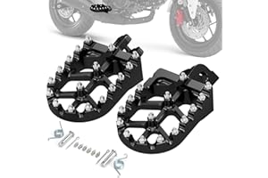 IUVWISN Motorcycle Footpegs Foot Pegs Rest Pedal MX Style CNC for GROM MSX 125 2013-2023 Monkey 125 2020-2023 Grom Clone Black