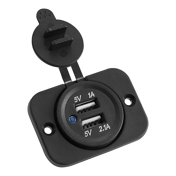 SYCEES Dual USB Auto Steckdose, 12V-24V Zigarettenanzünder Ladegerät Adapter, 5V 3.1A Auto Ladegerät, RV Zigarette leichter U