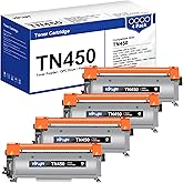 TN-450 TN450 Toner TN420 Replacement for Brother TN450 Toner Cartridge for Brother Printer to Use with HL-2270DW HL-2280DW HL-2230 MFC-7360N MFC-7860DW DCP-7065DN 2840 2940 Printer (4 Black)