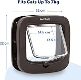 PetSafe Manual-Locking Cat Flap 4-Way Energy Efficient Brown view 6