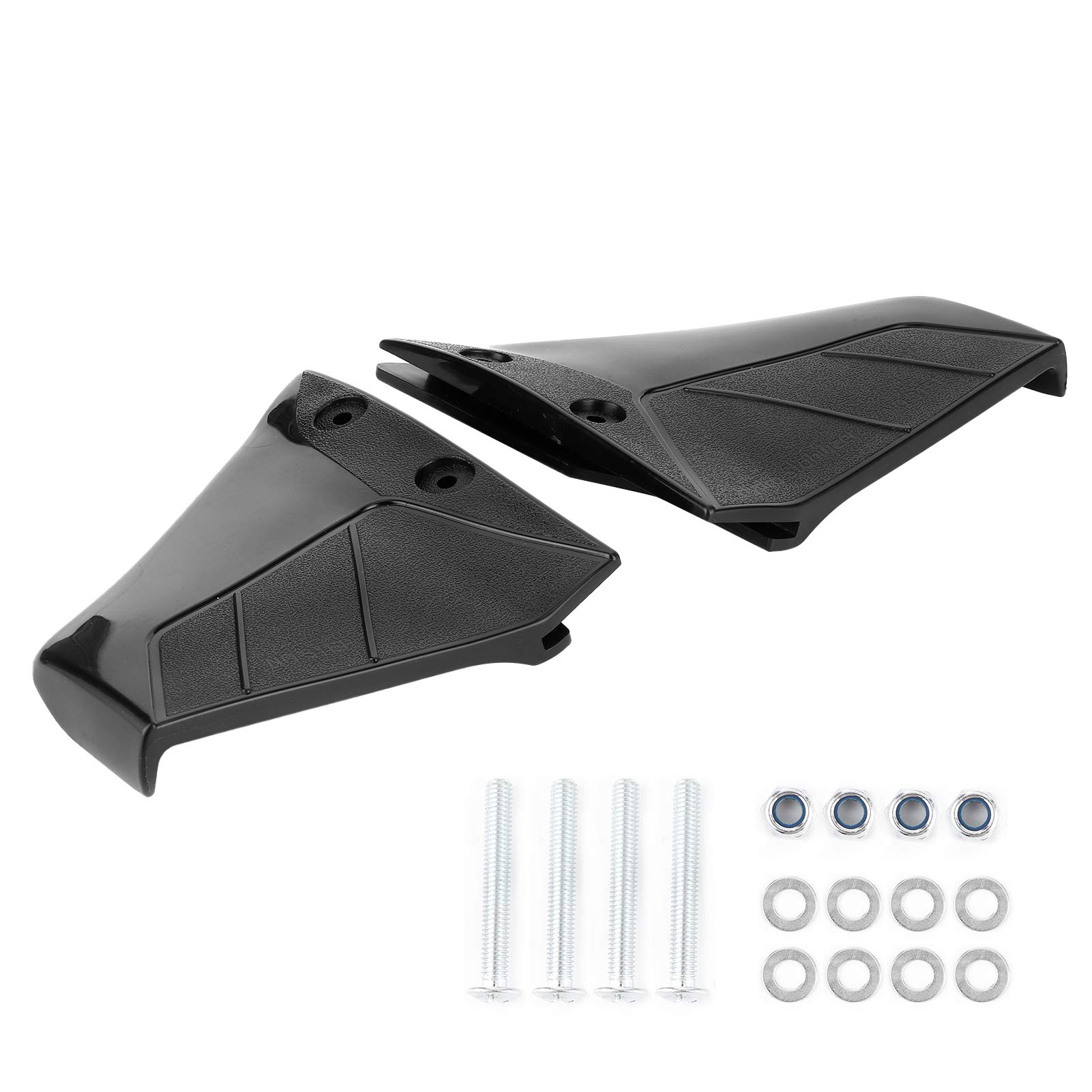 Hydrofoil Stabilizer, UV Resistant ABS Plastic Marine Outboard Stabilizer Fins with Bolt Nut, Black Boat Motor Stabiliser Enigne Components for Outboards from 4HP to 50HP & Stern Drive Engines