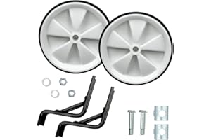 Miayaya Bicycle Training Wheels Kids Auxiliary Wheels Universal Wheels Stronger Version Heavy Duty Rear Bicycle Stabilizers(White,14inch)