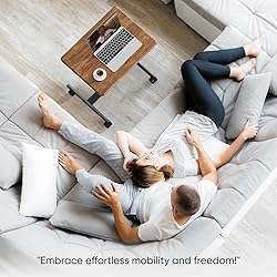 Sweetcrispy Small Mobile Rolling Standing Desk