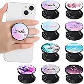 Honoson 9 Pieces Cell Phone Grip Holder Collapsible Holder Colorful Self-Adhesive Finger Ring Sublimation for Smartphone and Tablets (Love Style)