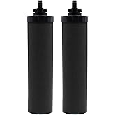 Larayci Water Filter Replacement for Berkey® BB9-2 Black Activated Carbon Filters, Compatible with Berkey® Gravity Water Filter System, Pack of 2