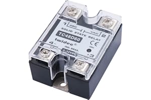 Twidec/Output Single Phase SSR Solid State Relay 60A 3-32V DC to 24-480V AC SSR-60DA