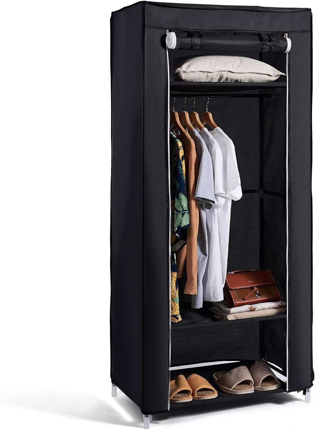 Hododou Portable Wardrobe Single Wardrobe Storage Organizer with