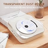 Yintiny Portable CD Player Transparent Lid Speakers Bluetooth USB Port view 4