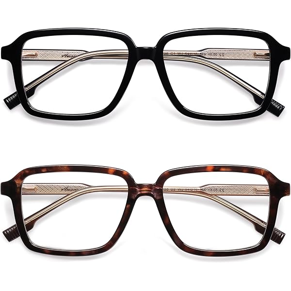 Amazon.com: AMOMOMA 2 Pack Retro Square Reading Glasses for Women