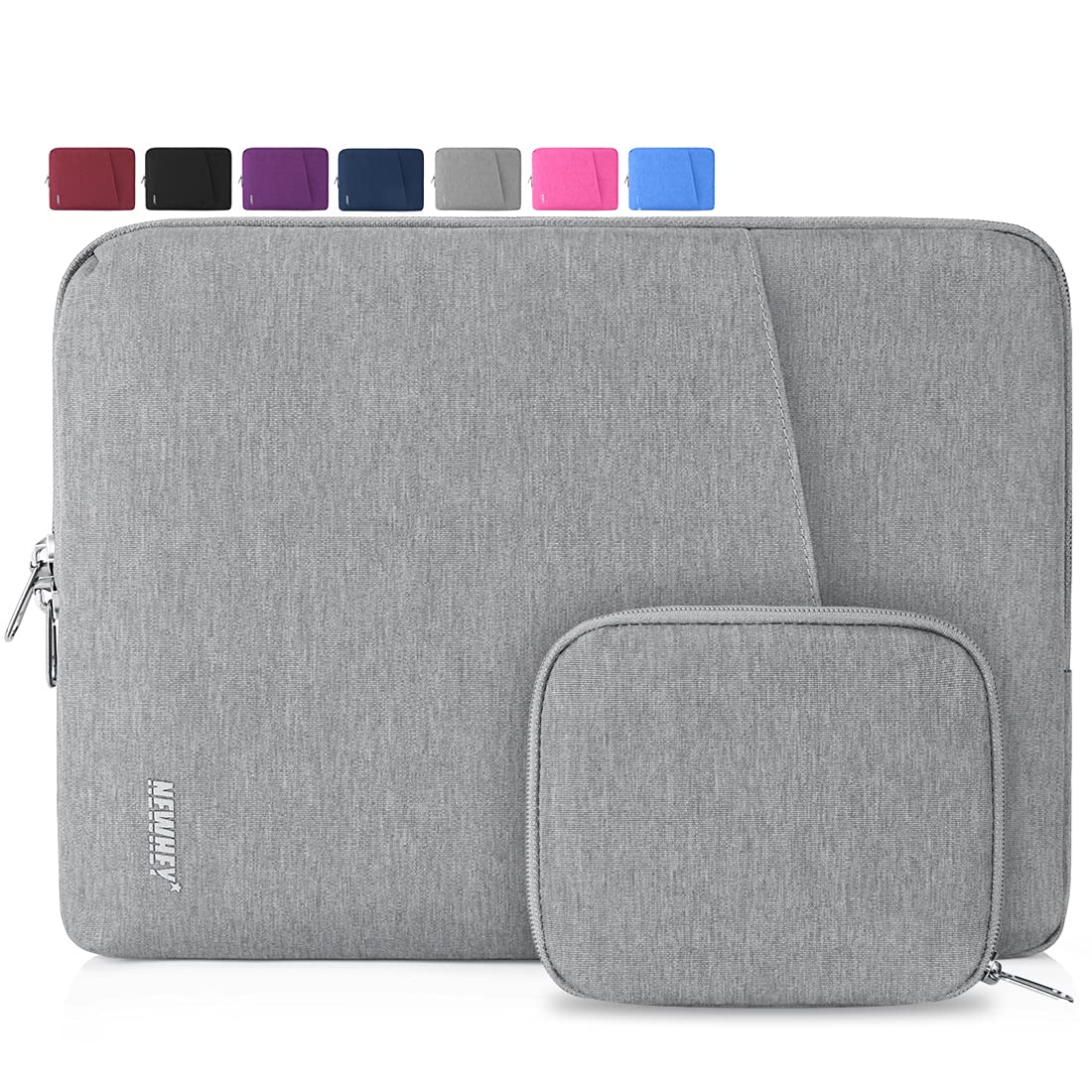 NEWHEY Laptop Sleeve Case 13-13.3 Inch Water Repellent Laptop Cover Bag Shock Resistant Notebook Protective Bag with Small Case Gray