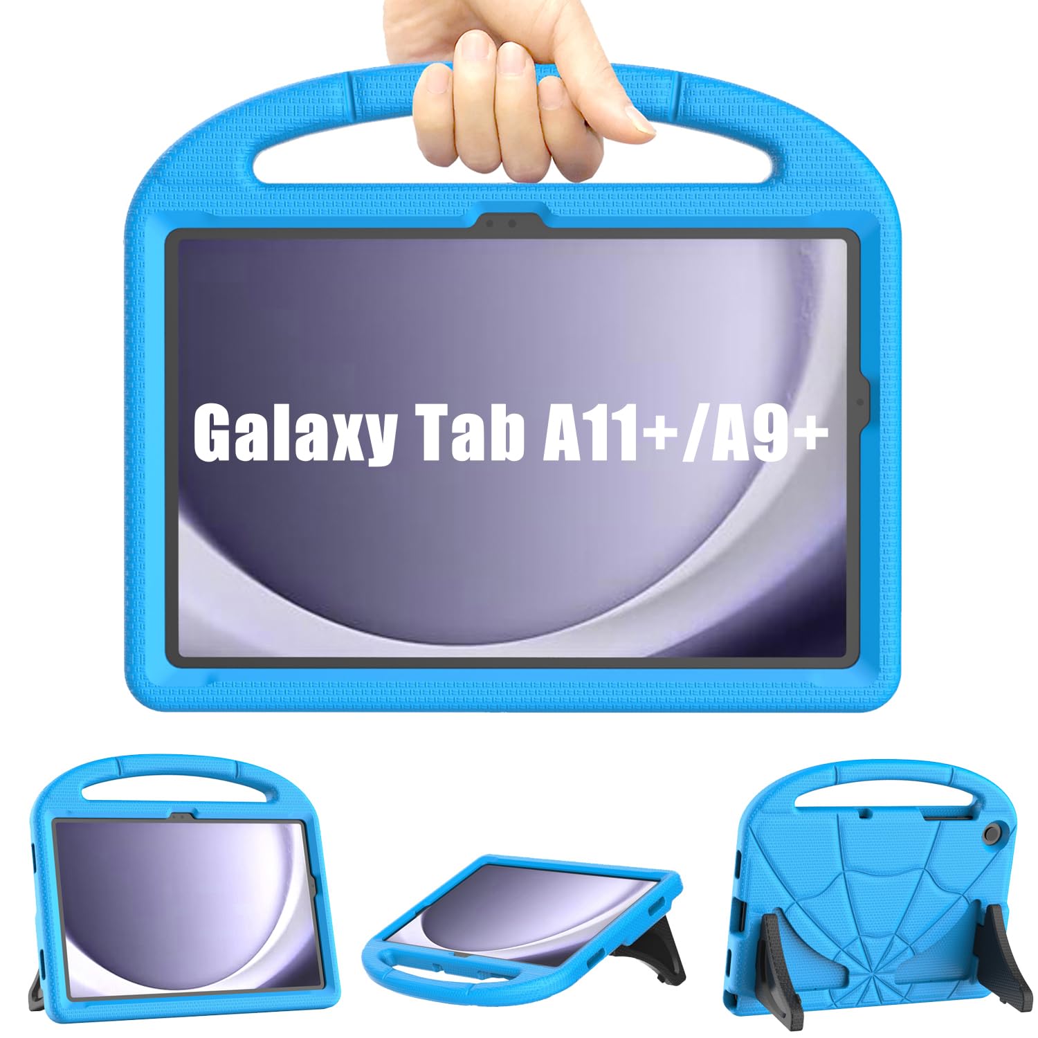 Photo 1 of Lainergie Samsung Galaxy Tab A11+ Plus/A9+ Plus Case for Kids 11 Inch 2025/2024 Release, Galaxy Tab A11+/A9+ Case Lightweight Shockproof Kids Friendly Cover with Handle Stand, Blue