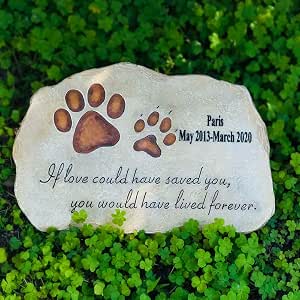 Personalized Pet Memorial Stone - Custom Acrylic Grave Marker For Dog Or Cat
