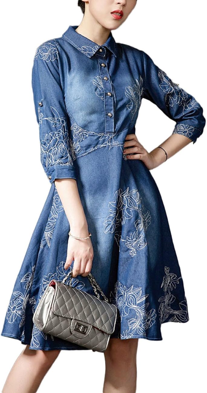 denim pullover dress