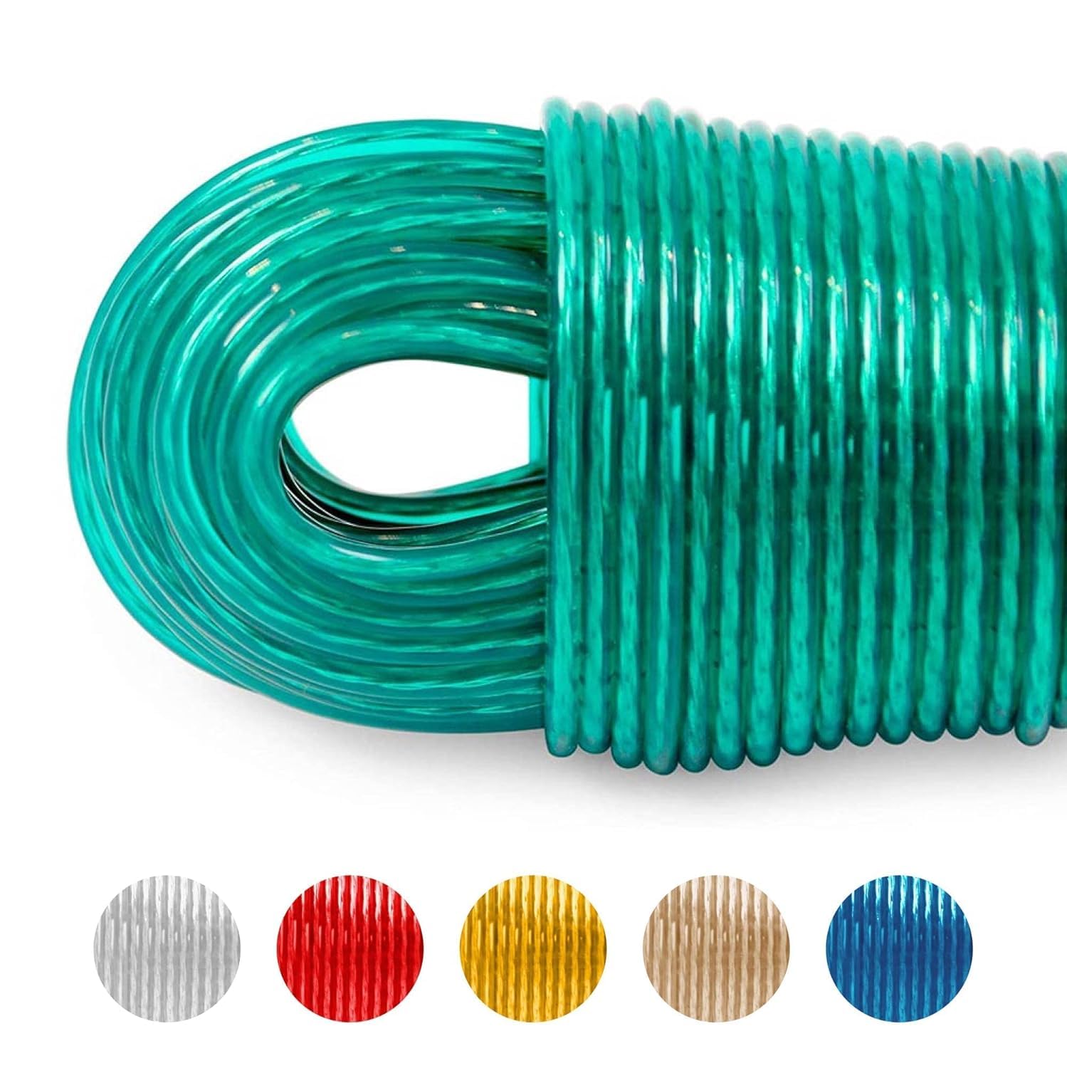 LAUNDRYSpecialist Washing line 50 meters with steel core - MADE IN HOLLAND - weatherproof and extra long - non-slip clothesline for home and camping - extra strong